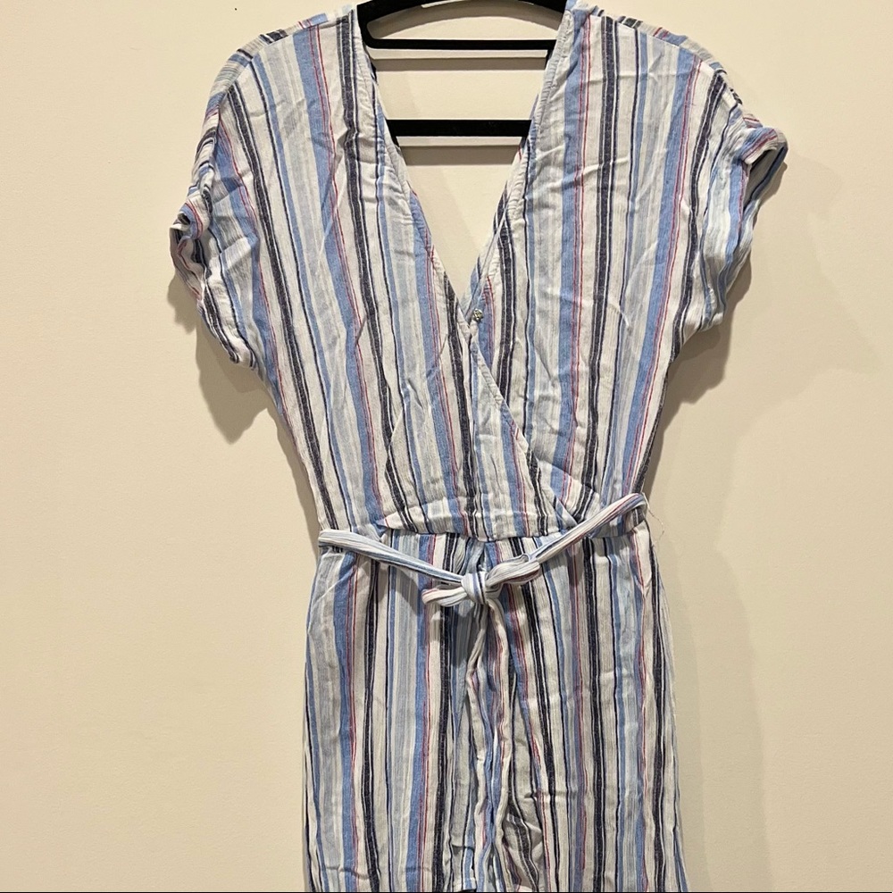 Wonderly v-neck romper with long skirt